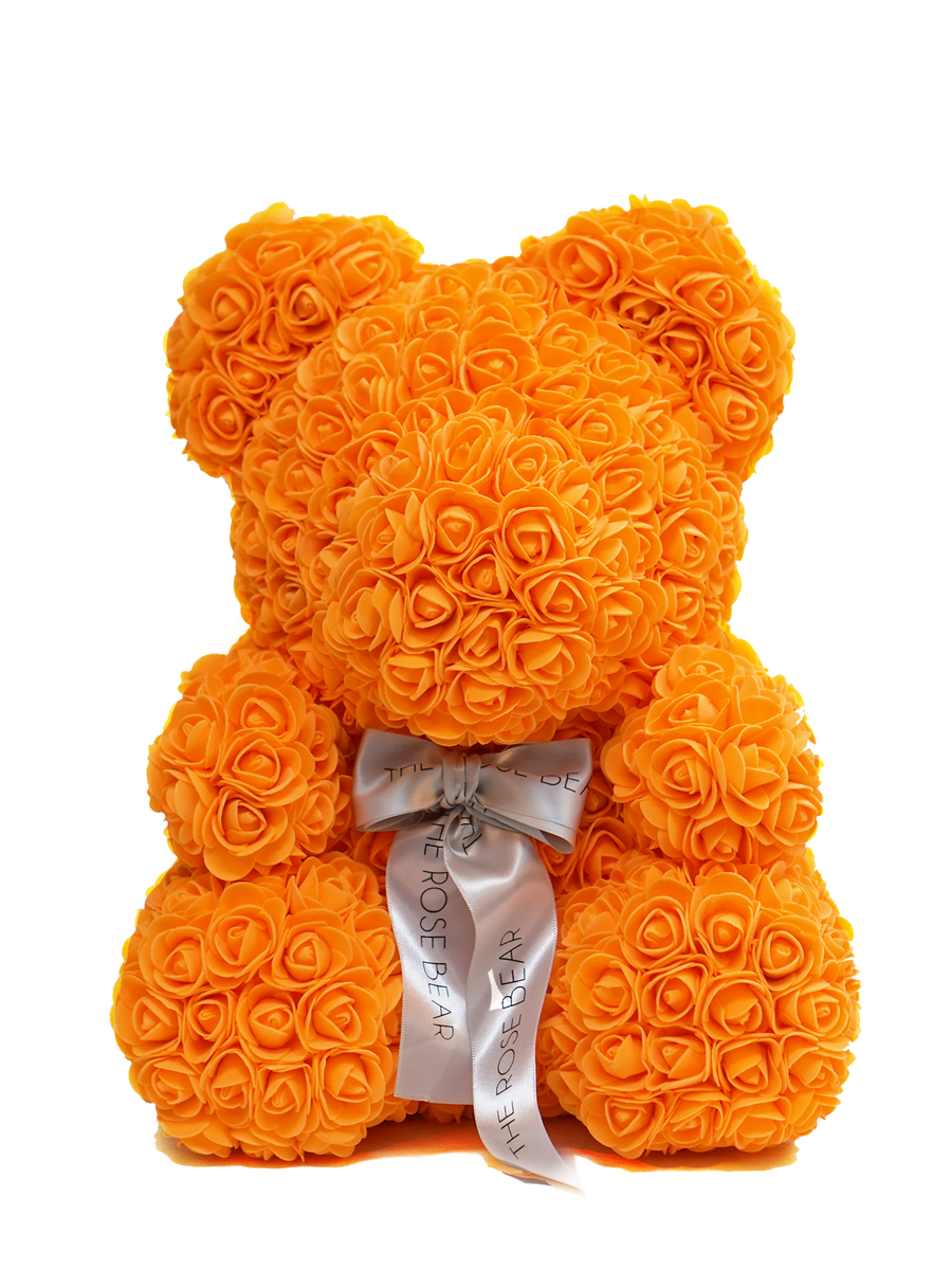 orange rose teddy bear