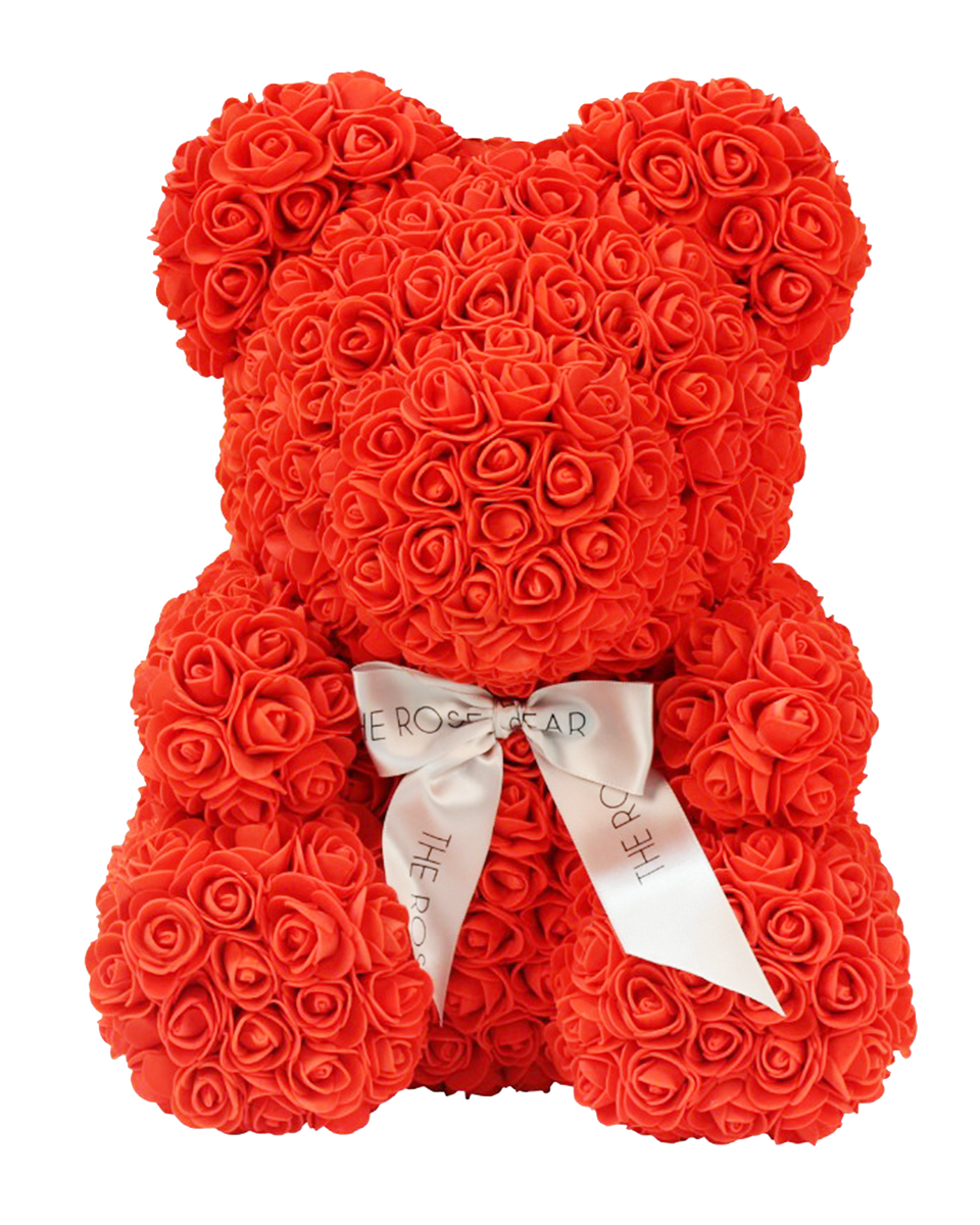 Real rose store teddy bear